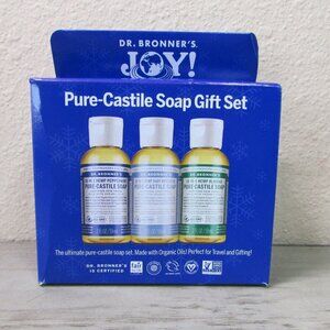 Dr. Bronner's Trio Gift Set Pure Castile Soap Peppermint, Almond, Unscented 2 oz
